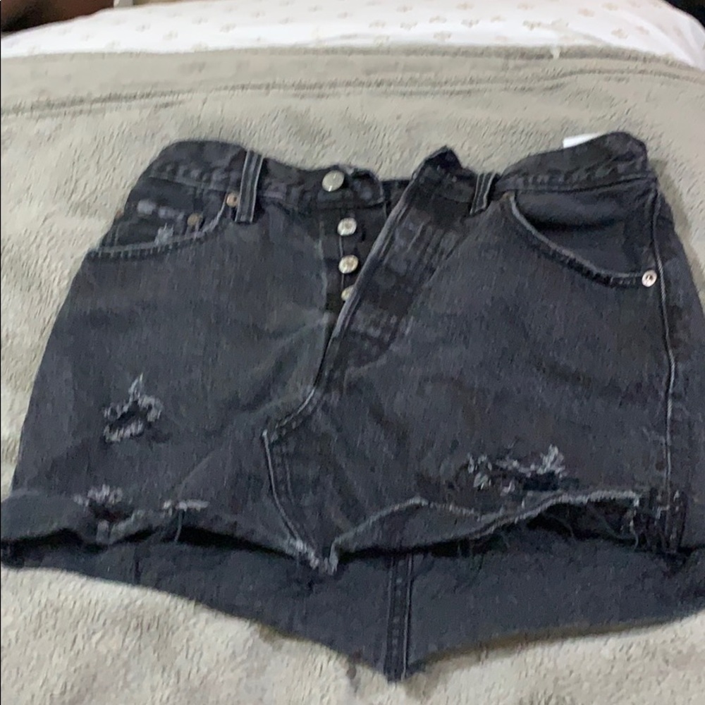 Black Levi jean skirt